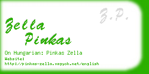 zella pinkas business card